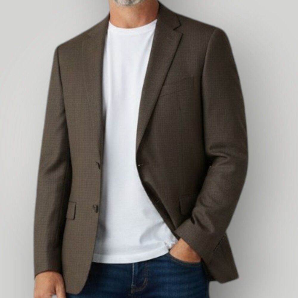 RALPH LAUREN Regular fit Mens Blazer Sport Coat Two Button Suit Jacket 44L Brown